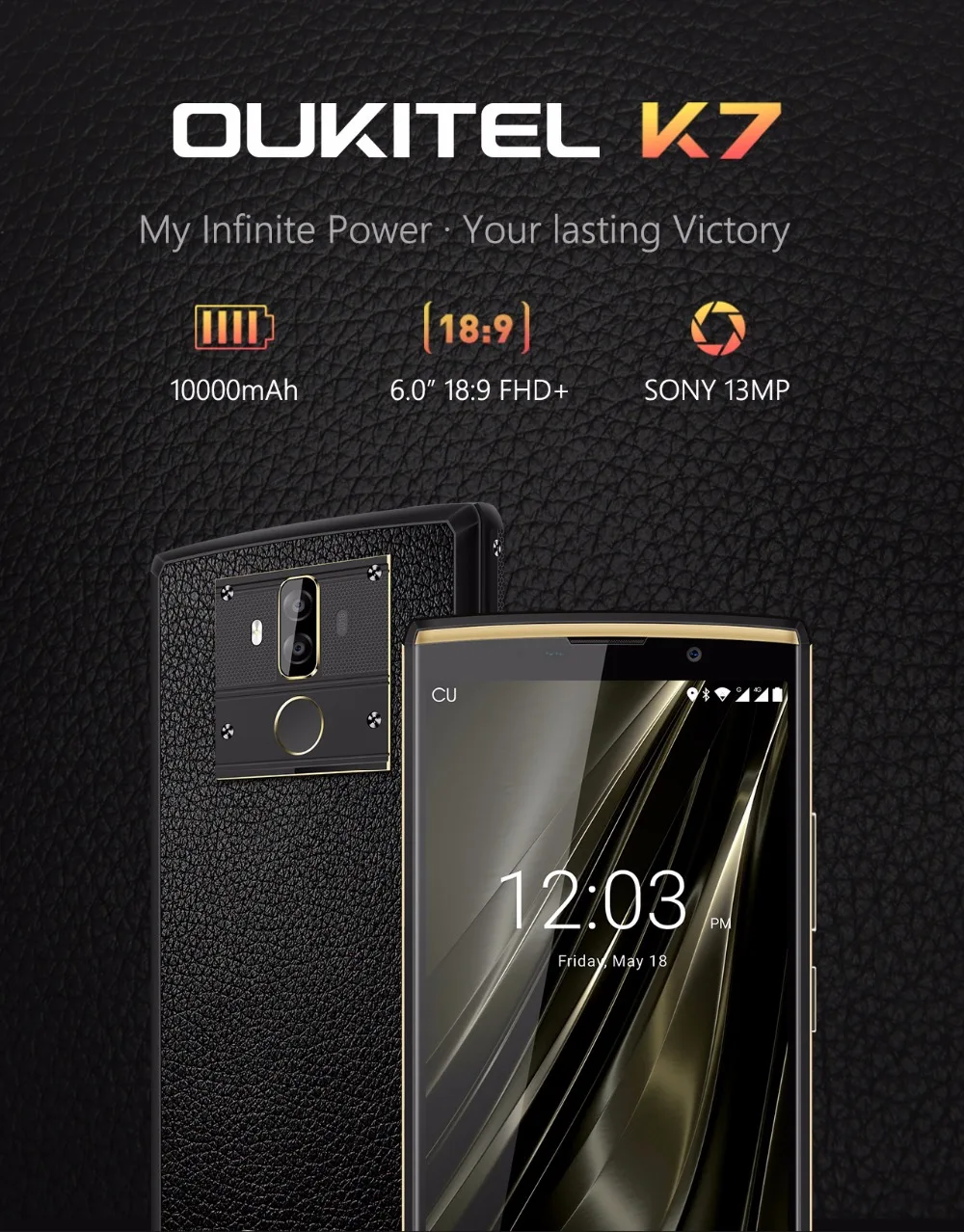 Oukitel K7 18:9 полный Дисплей 6 0 ''FHD телефон 4 ГБ Оперативная память 64 Встроенная MT6750T