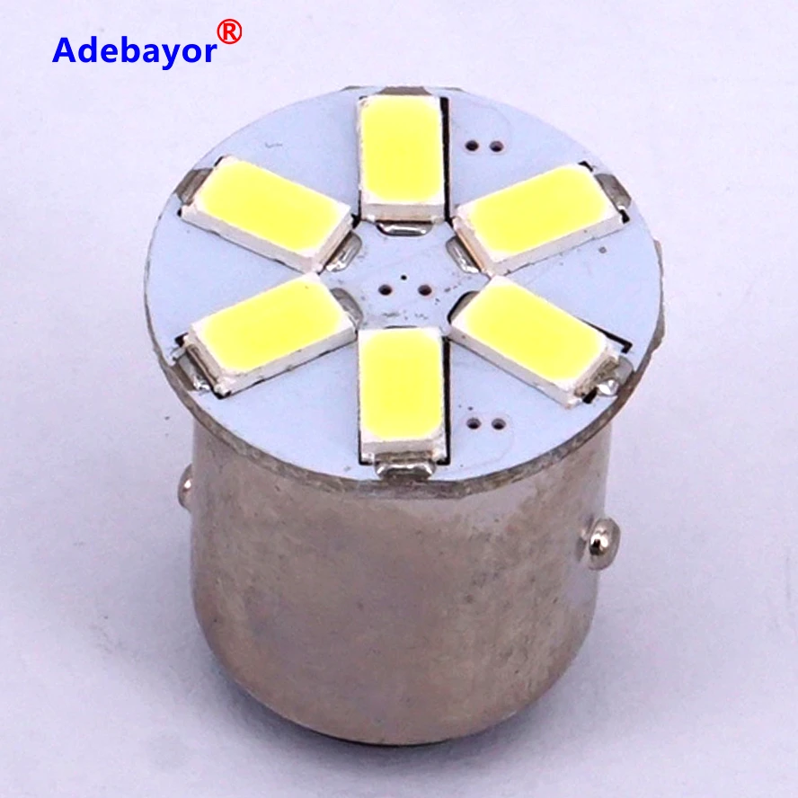 10X1157 baY15d P21/4 W 5630 SMD 6 светодиодный P21/5 Вт автомобильный боковой хвост стояночный тормоз двойной контакт лампочки лампы белого цвета