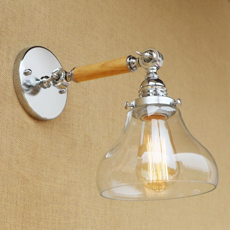 Настенная лампа в стиле ретро с абажуром E27 220 В|swing arm|wall lampwall lamps glass |