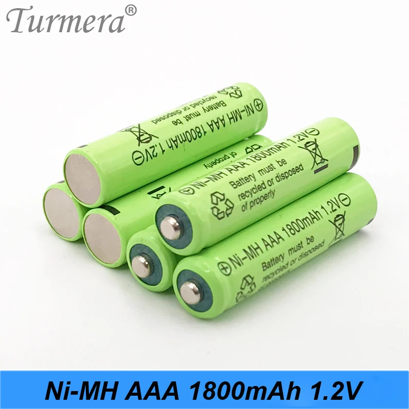 Перезаряжаемая батарея aaa nimh для 1800 мА/ч 1 2 в перезаряжаемая Ni MH Внешний
