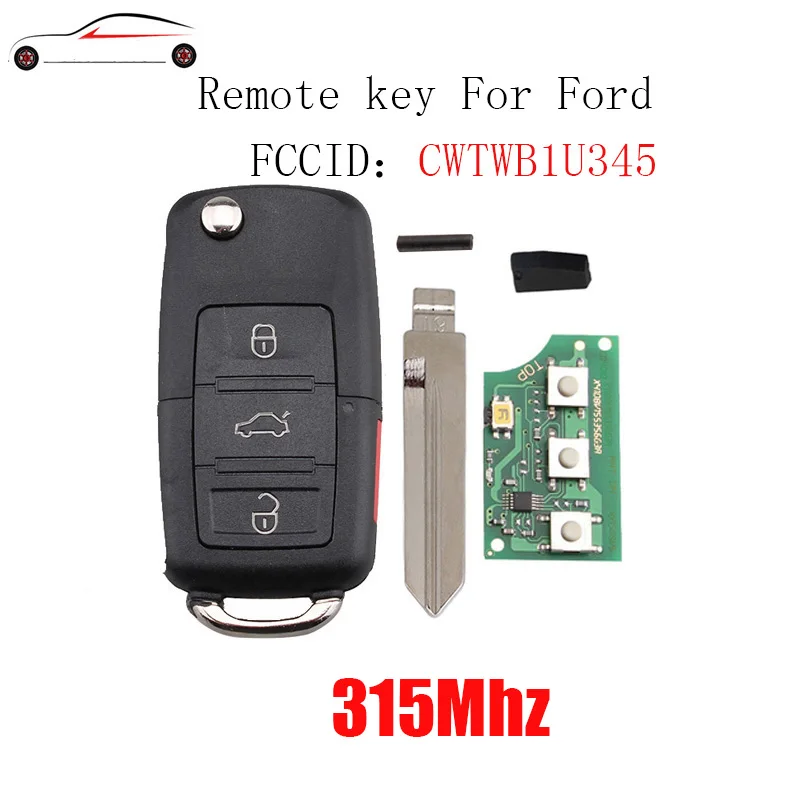 GORBIN 3 + 1 кнопки складной модифицированный полный дистанционный ключ для Ford CWTWBU322