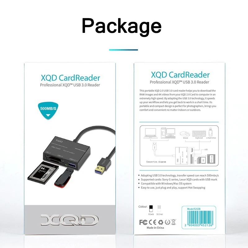 Картридер XQD SD(HC) 500 МБ/с./с высокоскоростная камера XQD2.0 SD USB3.0 HUB набор адаптеров для