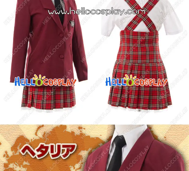 Hetalia: Axis Powers Cosplay Gakuen школьная униформа для девочек H008 |