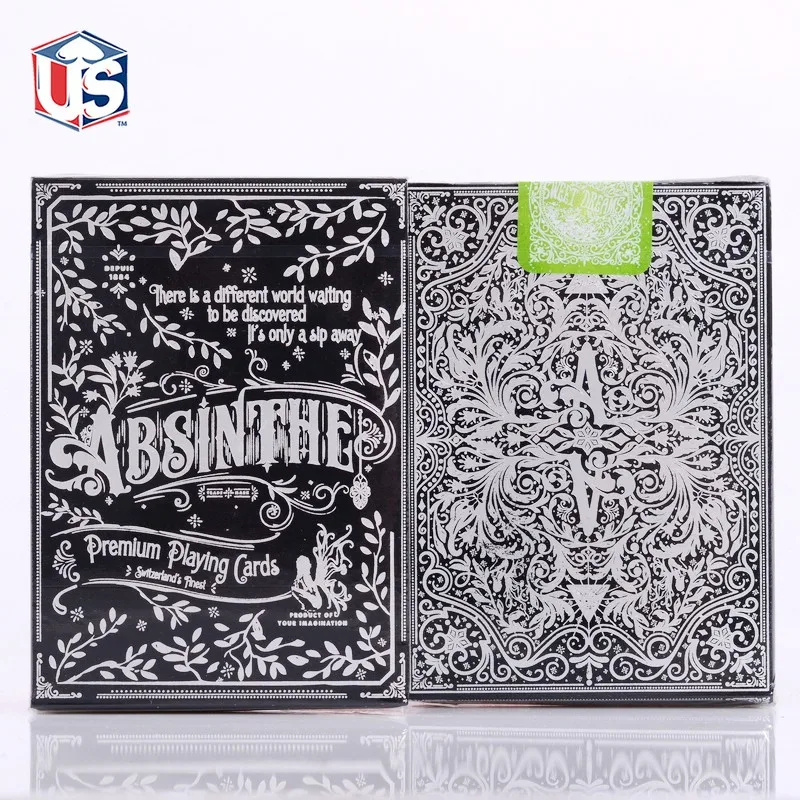 

1 Deck Absinthe V2 Playing Cards Ellusionist Poker Size Deck Magic Tricks