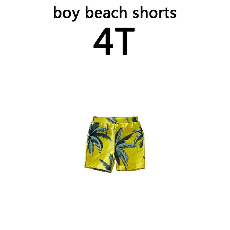 boy size 4T Семейные купальники, тропический кокосовый орех, пляжная одежда с принтом дерева, женский купальник для мамы и дочки, пляжные шорты для мужчин и мальчиков - Цвет: boy size 4T