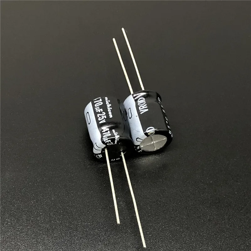 

10pcs/100pcs 470uF 25V NICHICON VR Series 10x12.5mm 25V470uF Aluminum Electrolytic Capacitor