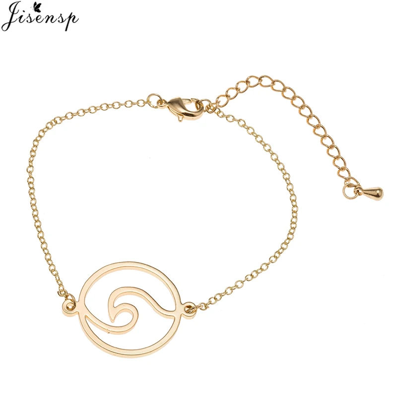 gold bracelet Jisensp корейская мода пляж браслет с волной Бохо пляж серф-браслеты ручной работы Шарм волны браслеты дружбы - Окраска металла: gold bracelet