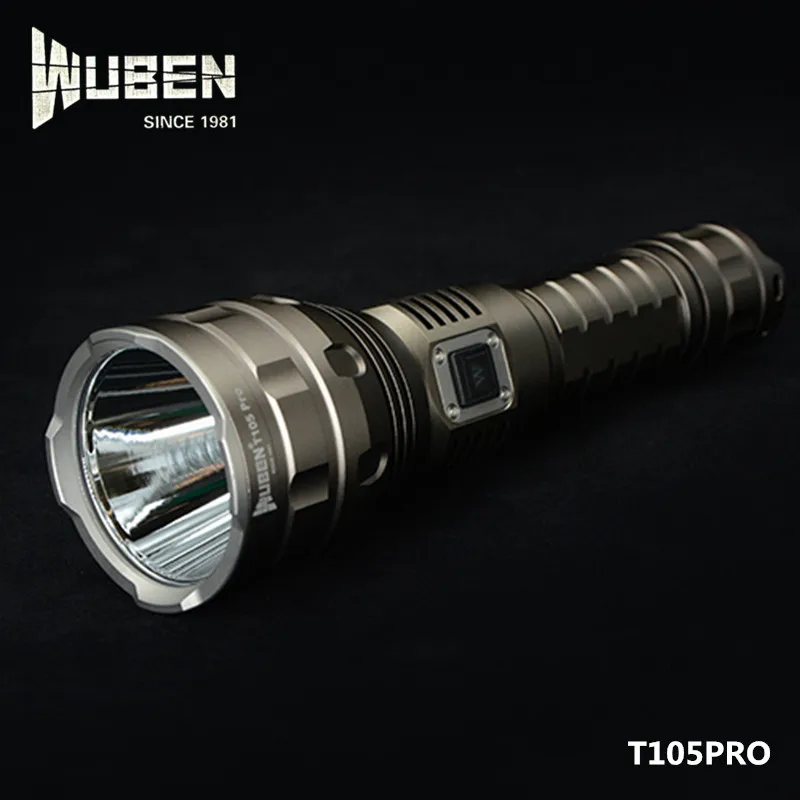 Wuben T105 PRO 732 м Cree XHP35 1500lm 26650 факел фонарик дубинка обороны высокое Мощность USB