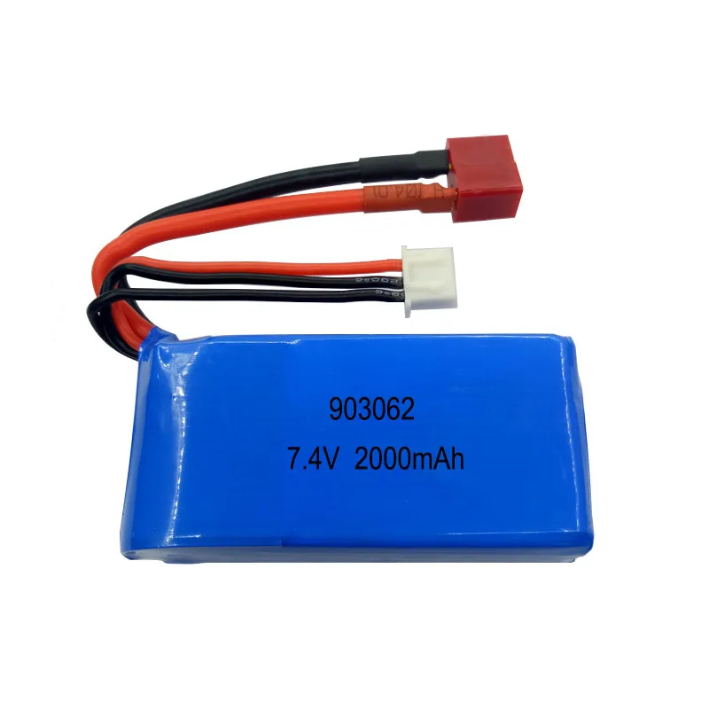 

9125 / 9115 car Battery 7.4v 2000mah for JJRC Q39 Wltoys A959-B A969-B A979-B K929-B RC Car Spare Parts 2000mah Li-po Battery
