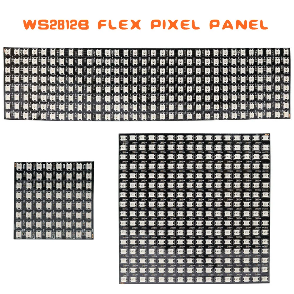 Матрица SK6812 WS2812B Гибкая панель 5050 RGB 8x8 8x32 16x16 пикселей цифровой дисплей свет GyverLamp