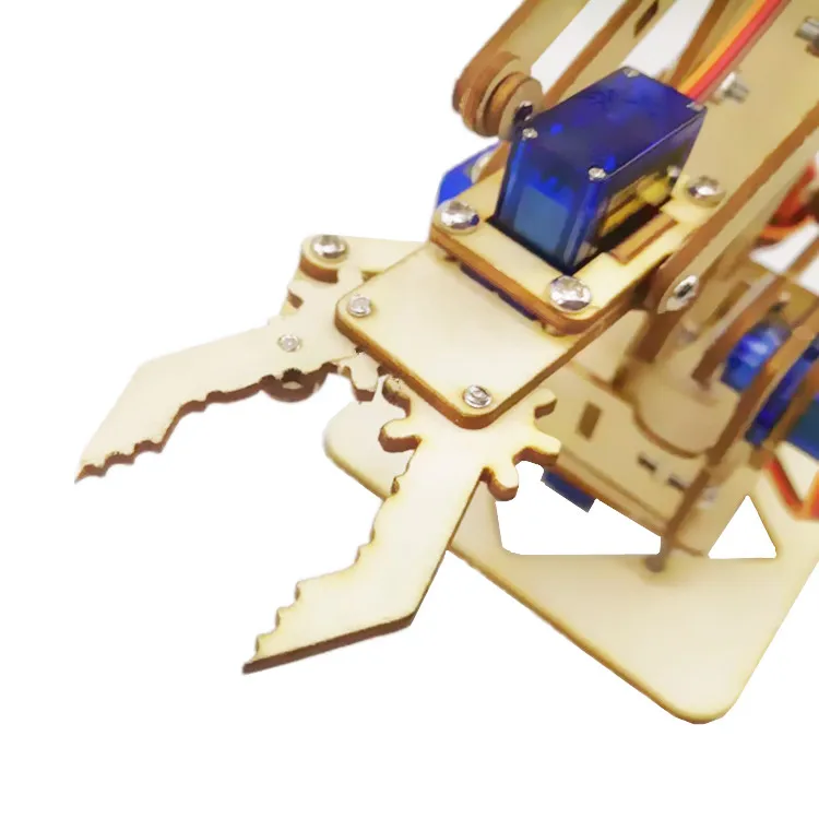 4-Axis DIY Wooden Robotic Arm Kit Wood Mechanical Robot for Arduino including screw and nut without Servo | Игрушки и хобби