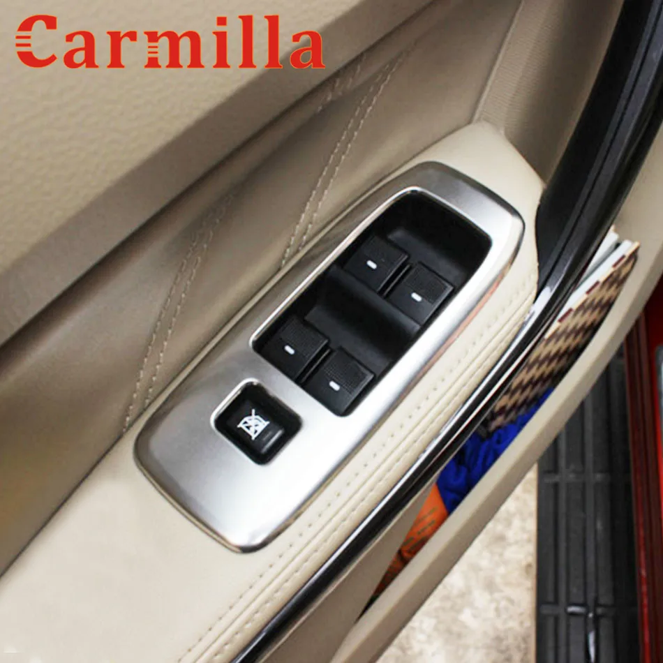 Подъемная панель Carmilla для стекла автомобиля наклейка из нержавеющей стали Ford