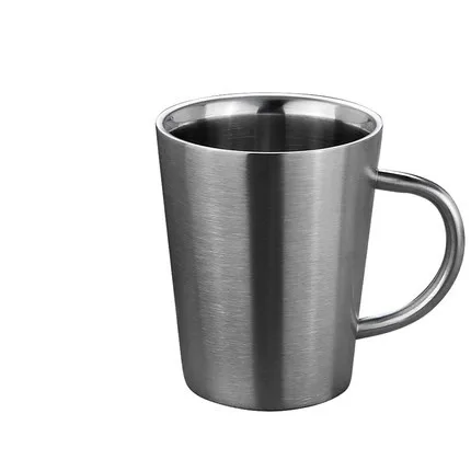 silver Bpa free, 360 мл, креативная двойная стенка, гальванизированная, нержавеющая сталь, пивная ручка, чашка для путешествий, кофейная кружка, посуда для напитков, моя бутылка для воды - Цвет: silver