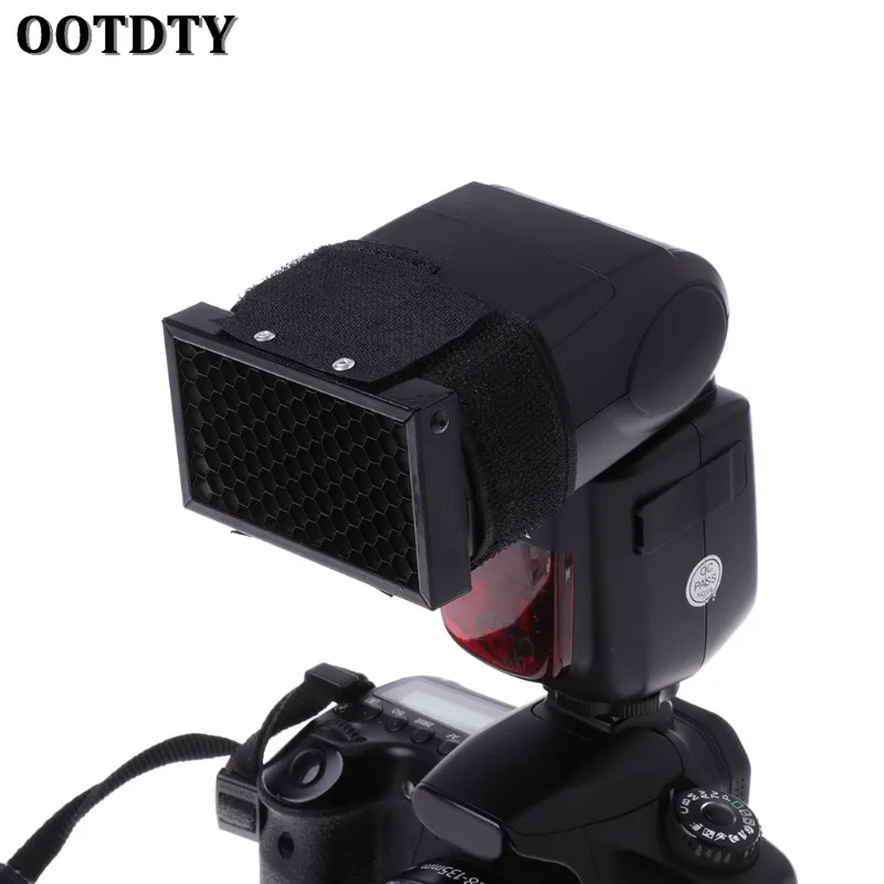 OOTDTY фотовспышка с сотовой сеткой точечный фильтр софтбокс для Canon Nikon