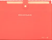 red 32X24CM 4 цвета, водонепроницаемый, A4, пластиковый, расширяющийся файл, Сумка для документов, сумка, для школы, карман, аккордеон, kawaii, держатель для папок, Органайзер - Цвет: red 32X24CM