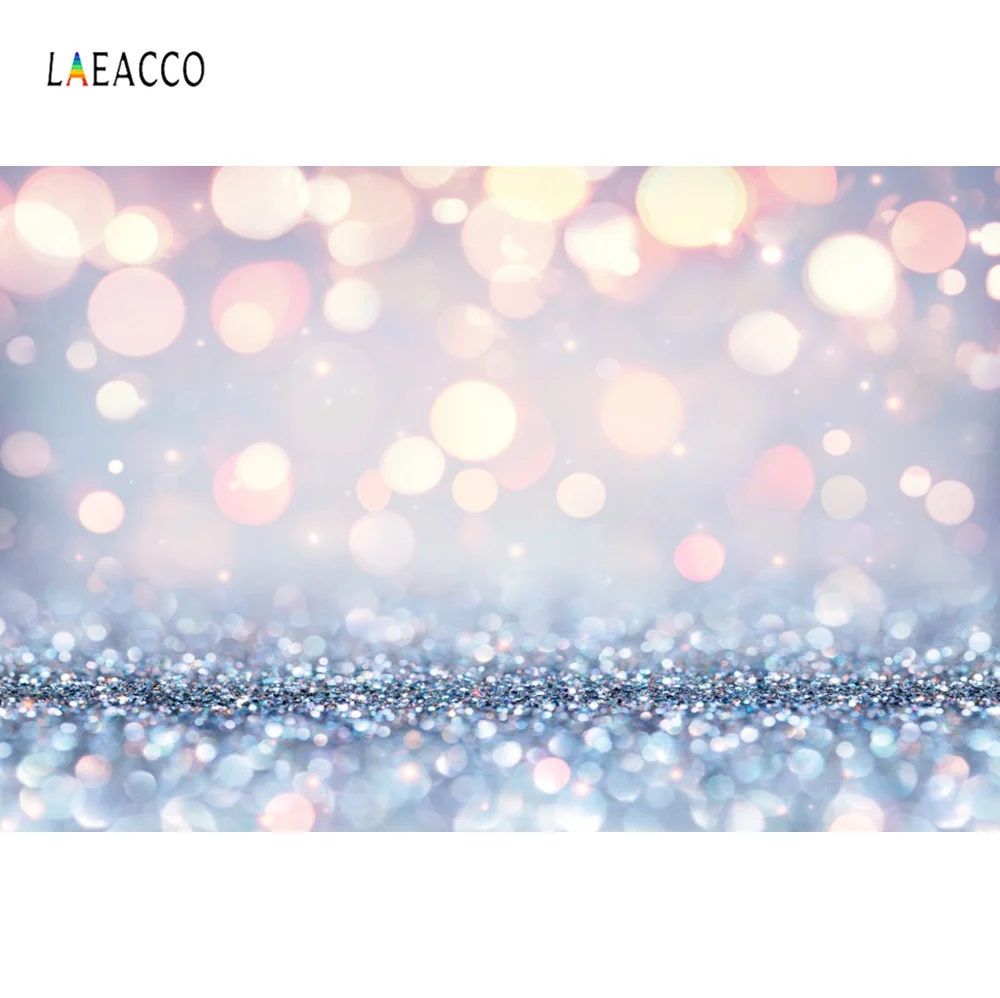 Laeacco Фото фоны блестящие в горошек свет боке любовь Вечеринка мечтательный