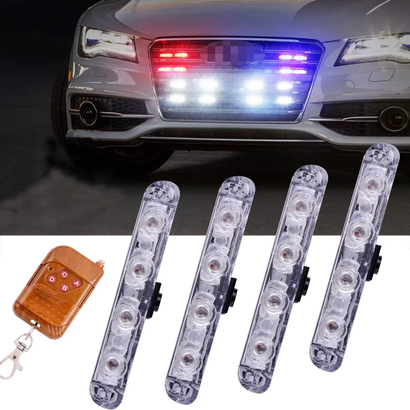 RXZ Flasher полицейский светильник стробоскоп предупреждающий 4x 4/led 4 в 1