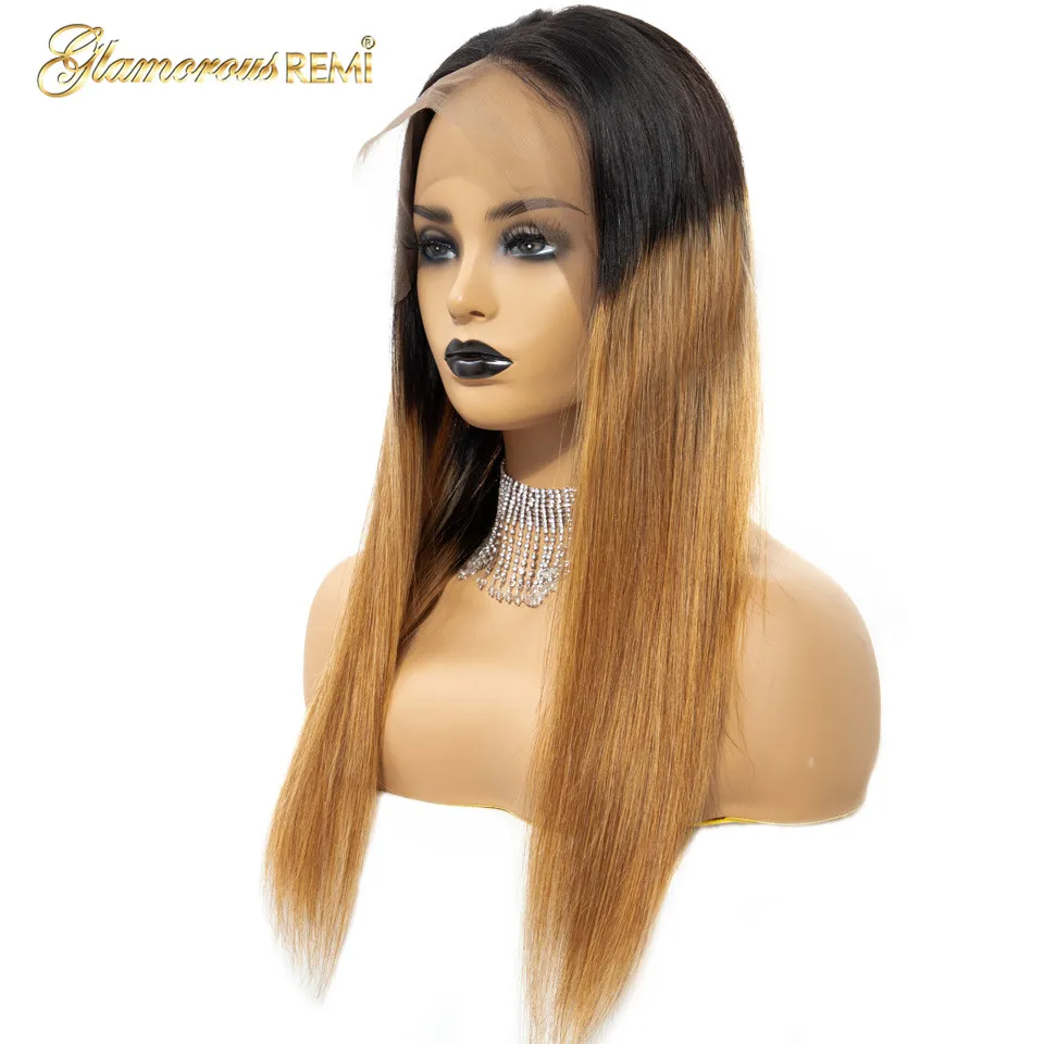 Омбре 1B 27 прямые человеческие волосы на кружеве длинные Wigs13* 4 парик на кружеве для женщин предварительно выщипанные отбеленные узлы с детскими волосами
