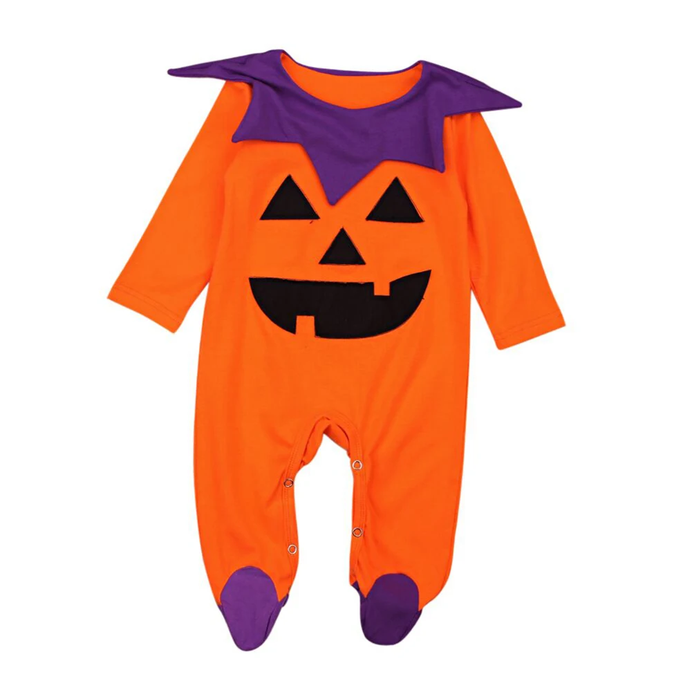 Halloween Kids Baby Girl Boys Foot Bodysuit Grimace Autumn Winter Cute Jumpsuit Children Outfits Clothes | Детская одежда и обувь