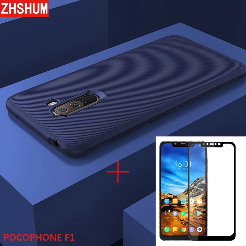 Мягкий силиконовый чехол из ТПУ Для Xiaomi Pocophone F1 полностью задняя крышка