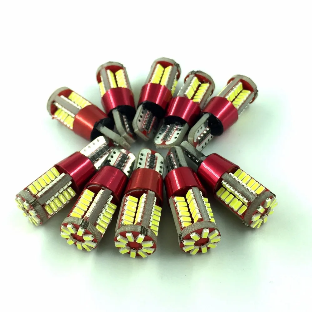 

Error Free Canbus T10 57-SMD 3014 White LED for W5W 194 168 2825 Car Side Wedge Light Automotive Light Bulbs Replacement Parts