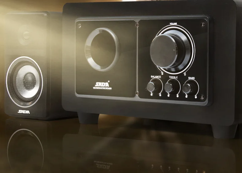 SADA SL 8026 мультимедийный компьютерный динамик активный 2 1 3 канала деревянный