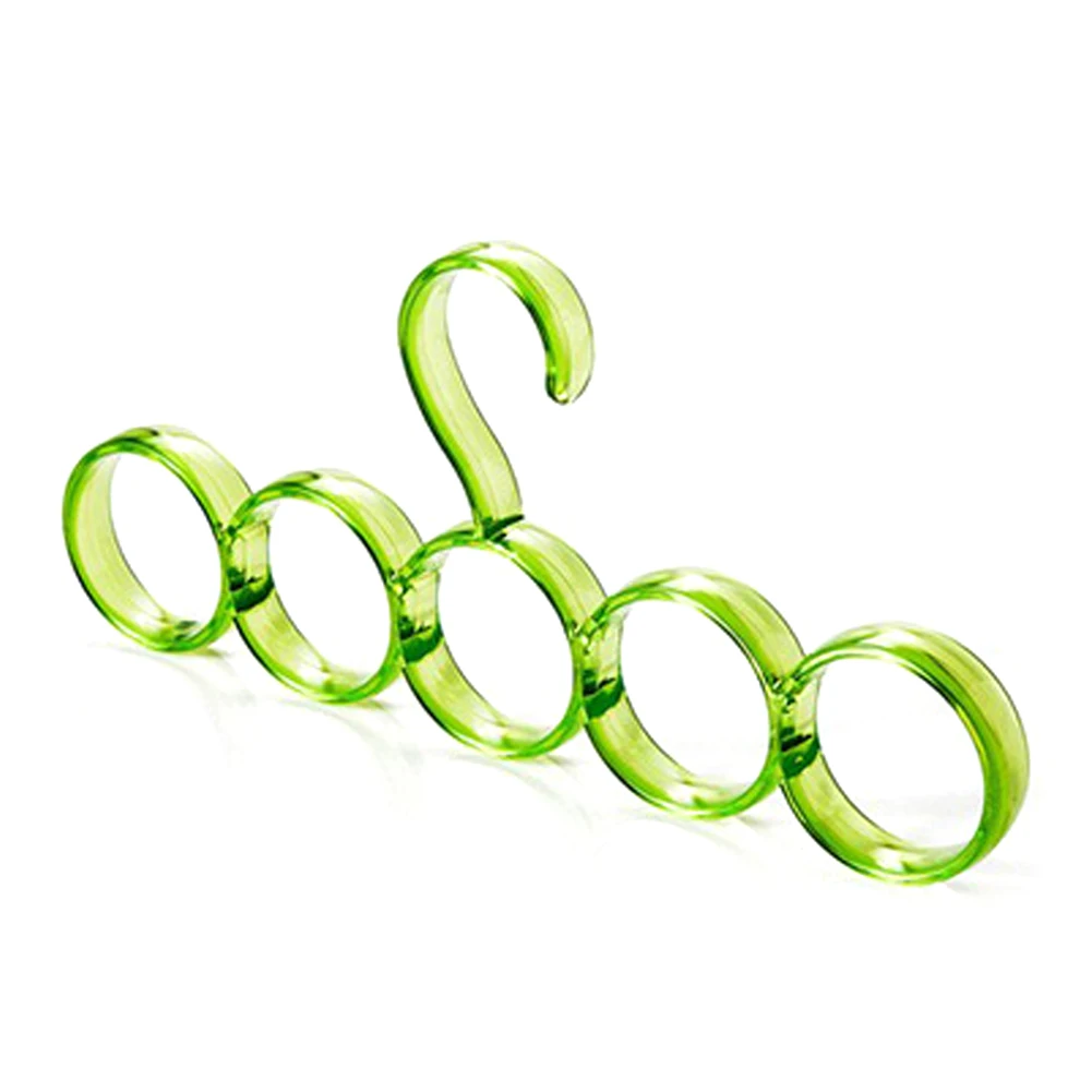 Тканевая вешалка Экологичная 5 отверстий держатель для колец шарфа хранения шали