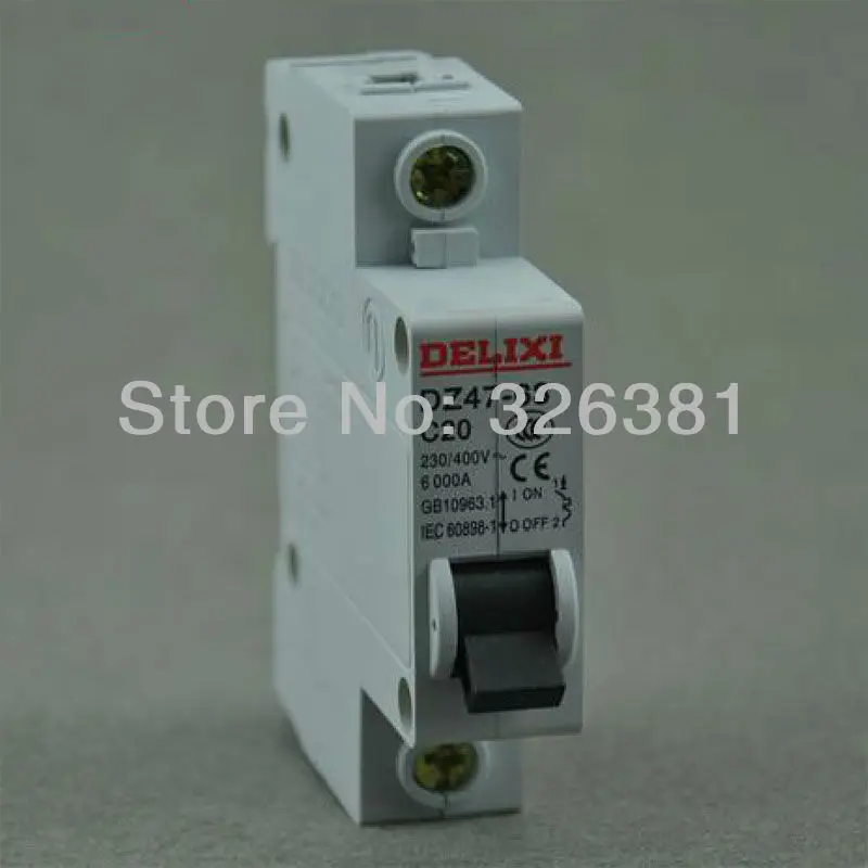20A DZ47 63 C20 1P 16A AC230/400V бытовые мини автоматический воздушный выключатель Сделано в