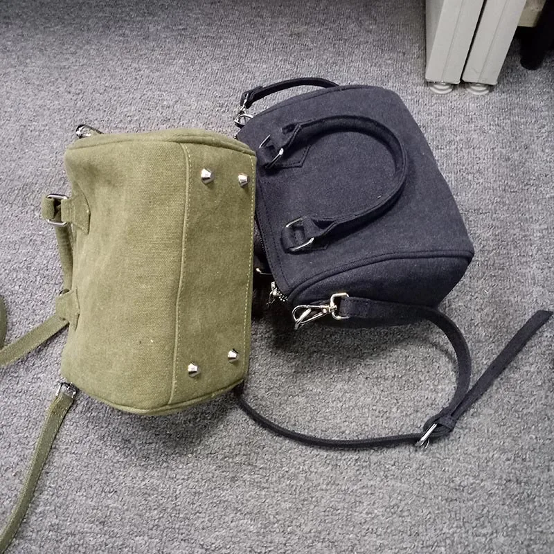 Сумка-ведро зеленая с логотипом в стиле милитари европейском 2019 | Багаж и сумки