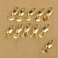 24hours fast shipping 20pcs yellow gold filled lobster clasp connecter lin jewelry necklace bracelet stamped tag