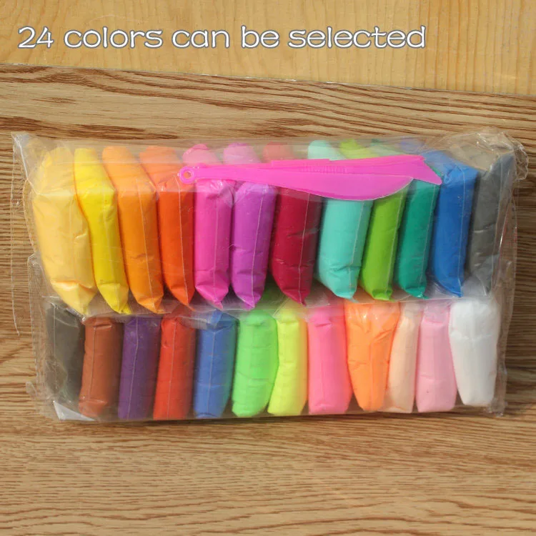 Package 11 36 шт./партия, мягкий цветной пластилин, игрушка для ухода за ребенком, сушка воздуха, белая, красная, синяя глина с полимерной глиняной, инструменты, форма для творчества, мягкая, супер легкая, cla - Цвет: Package 11