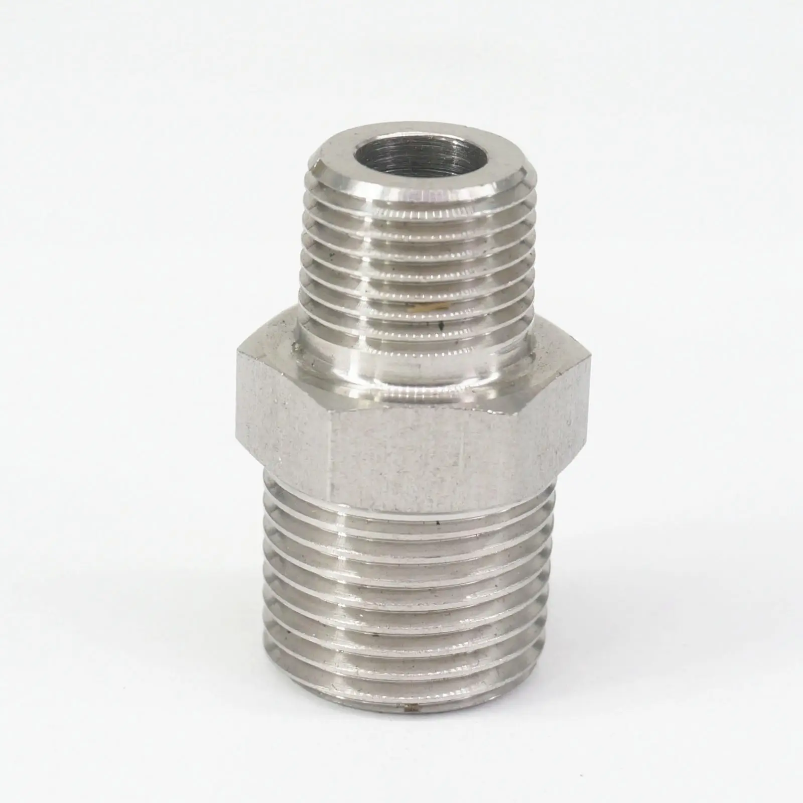 3/8 &quotBSPT папа до 1/2&quot BSPT резьбовые 304 фитинги из нержавеющей стали разъем адаптера