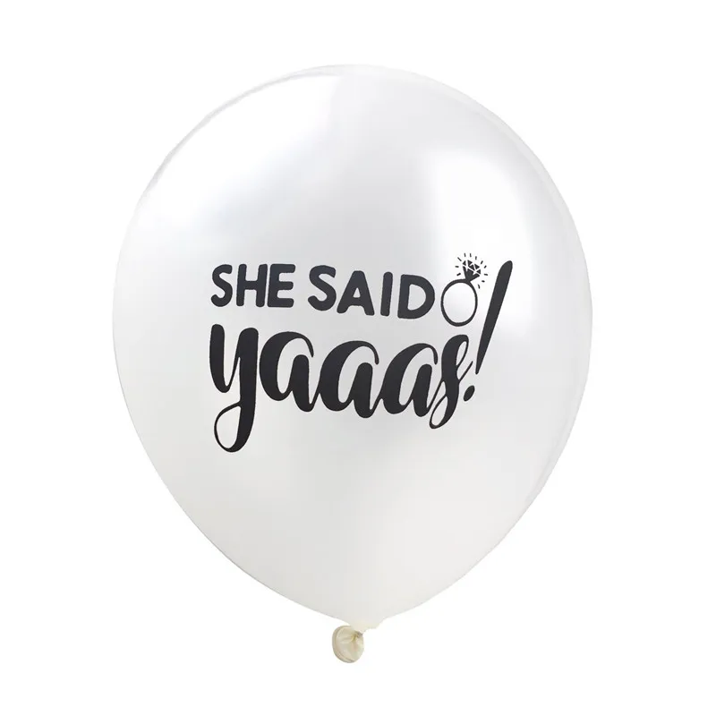 10pcs She Said Yaaas Letter Printed Latex Balloons Rose Gold Helium Air Ball Globos Wedding Bachelorette Party Decoration | Дом и сад