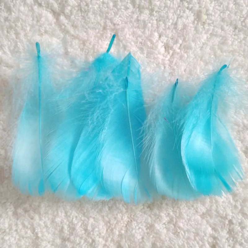 100 шт. Красочные 8-12 см гусиное перо плавающей перья Свадебные украшения Плюм для