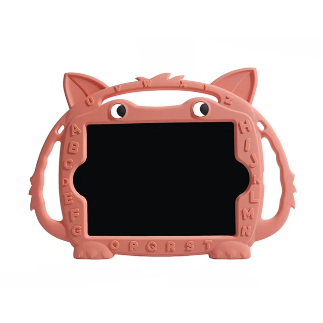 Coral Red Силиконовый чехол для iPad Mini 1 2 3 4 5 Детский защитный мягкий чехол с противоударной подставкой и держателем для iPad планшета 7,9 дюймов - Цвет: Coral Red