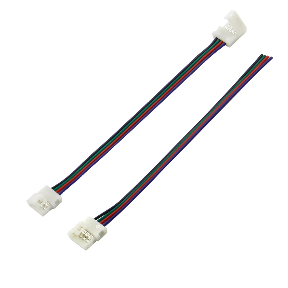 [DBF] 5 шт./лот RGB светодиодные ленты разъем 4pin 10 мм Бесплатный сварочный разъем для No-Водонепроницаемый 5050 RGB светодиодные ленты