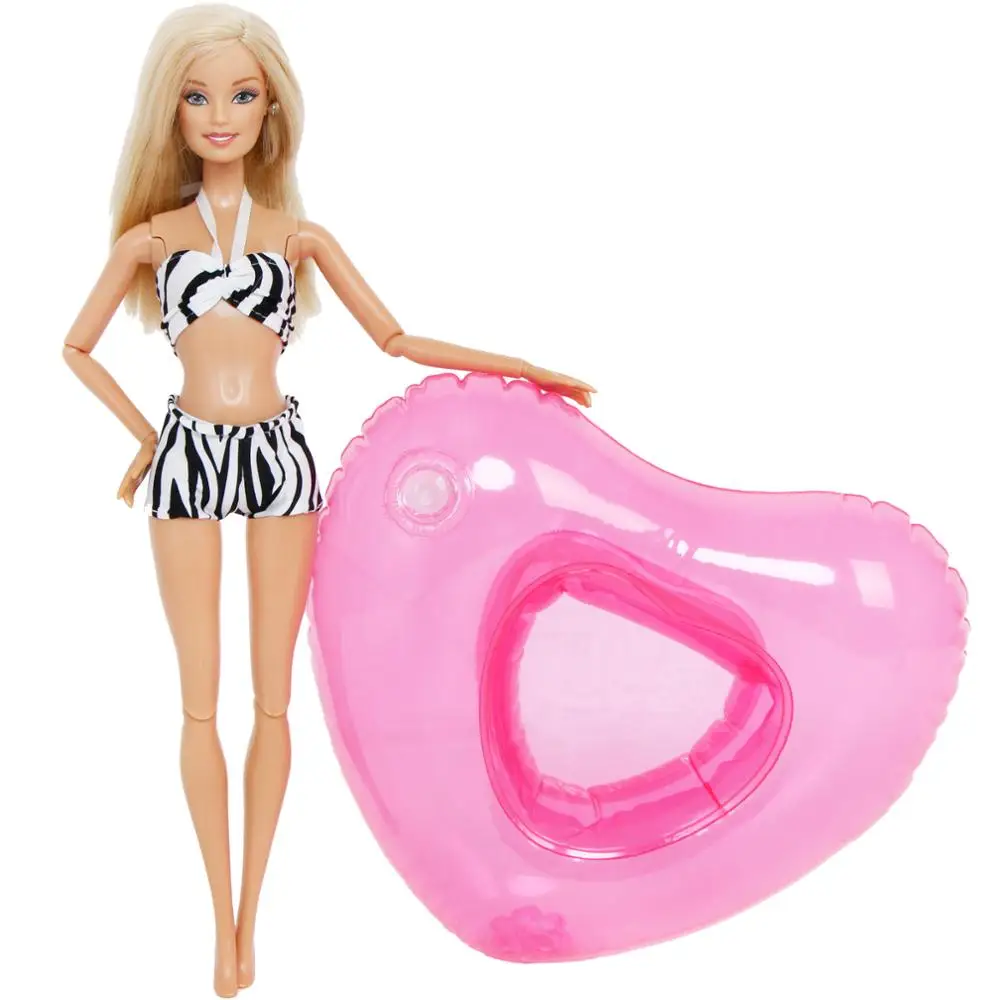 2 шт. = 1 купальник в полоску пляжный бикини + розовый спасательный круг ремень