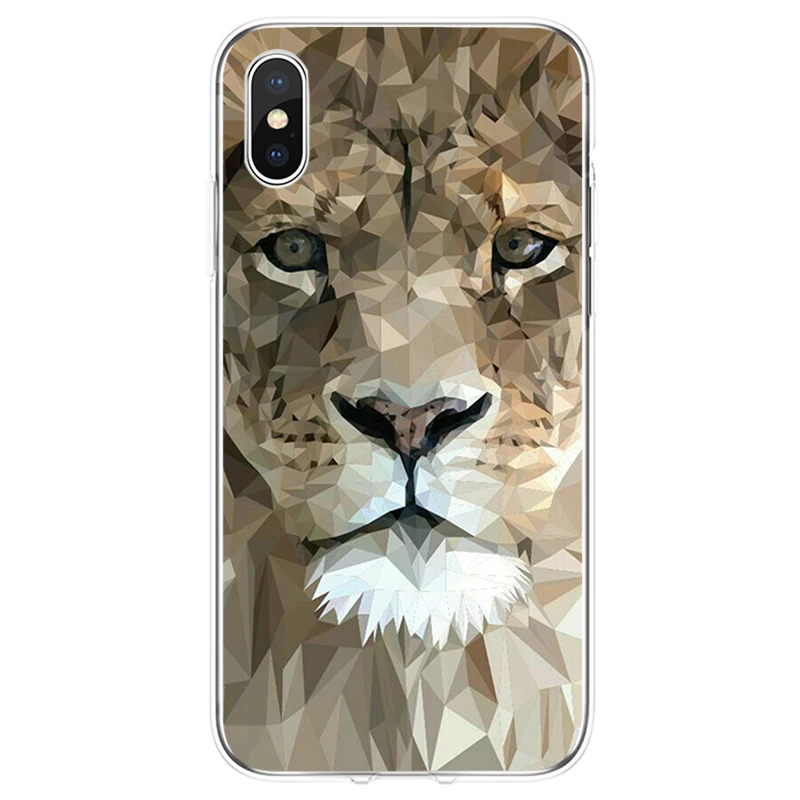 Чехол для телефона tiger lion animal howl мягкий силиконовый чехол iPhone 6 6plus 7 8plus 5 5S 5C SE X XS XR