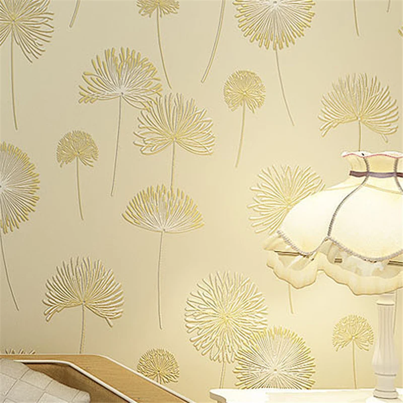 beibehang papel de parede Non-woven wallpaper living room bedroom cozy countryside dandelion TV background | Обустройство дома