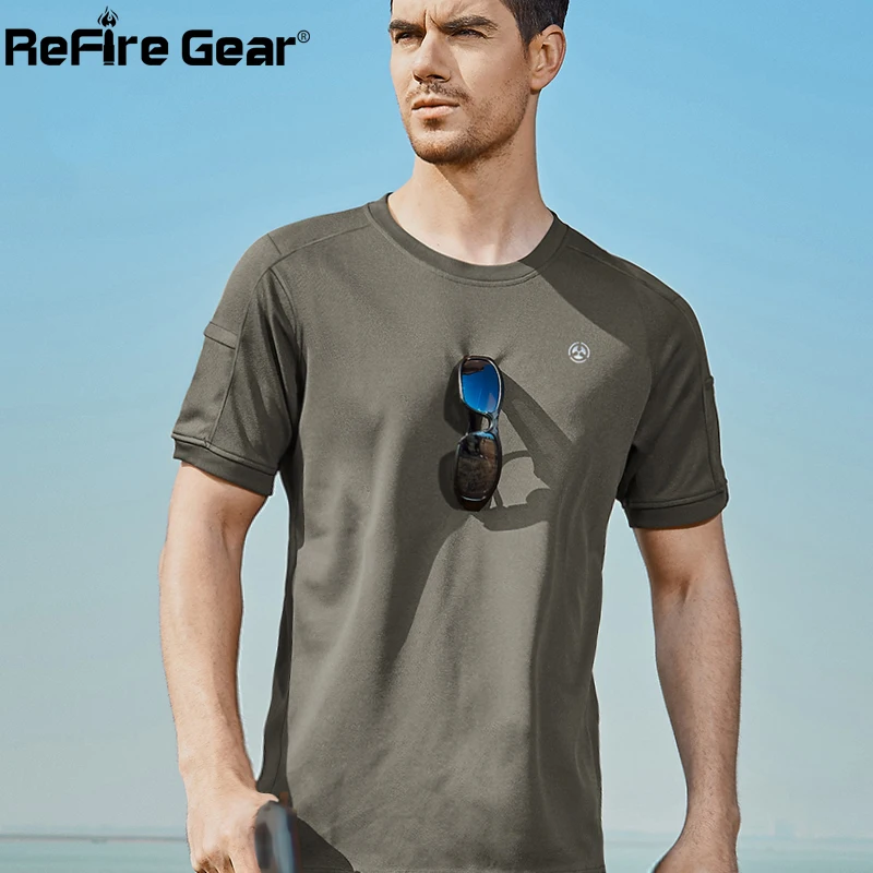 Футболка ReFire Gear Мужская тактическая рубашка в стиле милитари спецназ быстрая