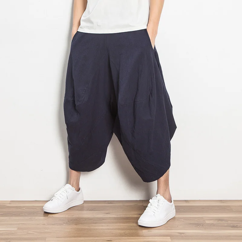 Мешковатые широкие брюки хиппи мужская верхняя одежда повседневные индийские с