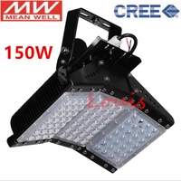 100w 150w 200w 300w 500w led floodlights ip65 adjustable led tunnel light ac90 277v cree chip 3030 meanwell driver free shipping