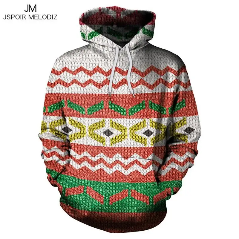 3D Толстовки с принтом смешно осень Новогодние товары Для женщин худи Толстовка