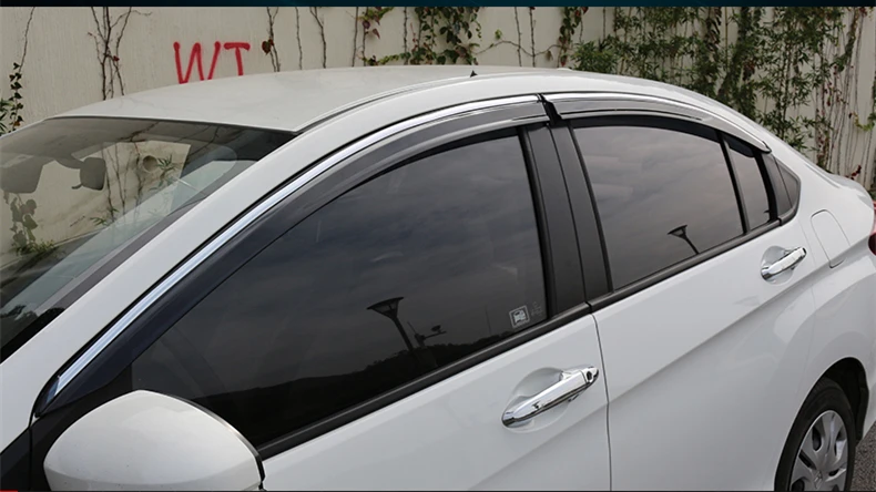 Для Honda City 2014-2018 хромированное автомобильное Окно Солнцезащитный козырек защита