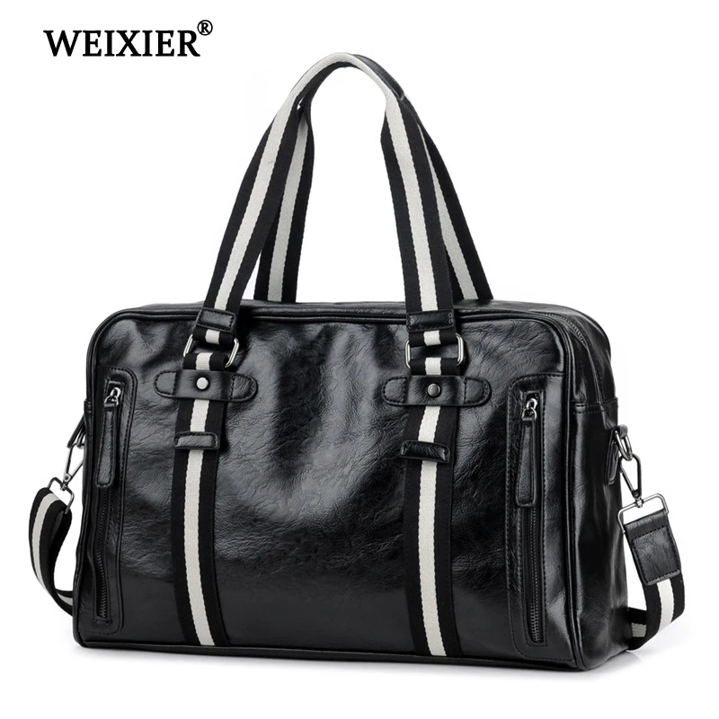 Men's PU Business Travel Soft Material Solid Color Long Zipper Handbag Handsome High Quality Multi-Function Handbag