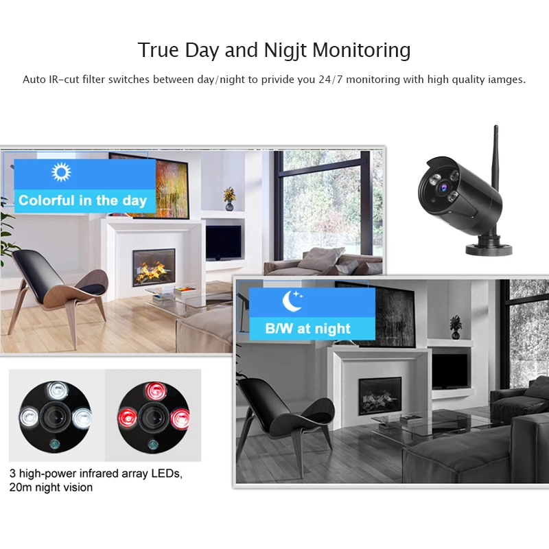 Amorvue 8CH Wifi камера 1080P Wifi NVR с 8 шт 1080P наружная/Внутренняя Водонепроницаемая Wifi ip-камера Wifi CCTV камера система
