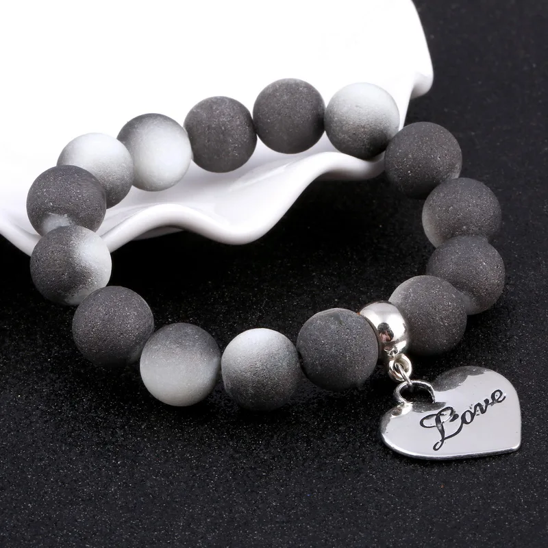 Hesiod New Arrival Popular Beaded Jewelry Stainless Steel Heart Pendant Romantic Love Bracelet for Women | Украшения и аксессуары