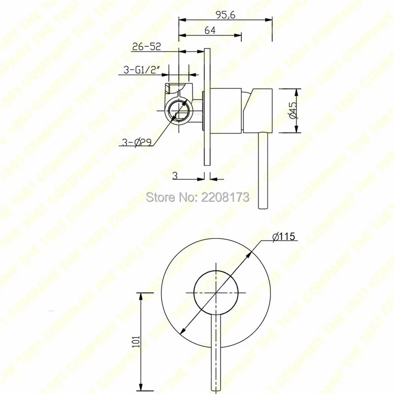 Скрытая Душевая система Smesiteli для ванной комнаты с одной ручкой круглый разъем IPS