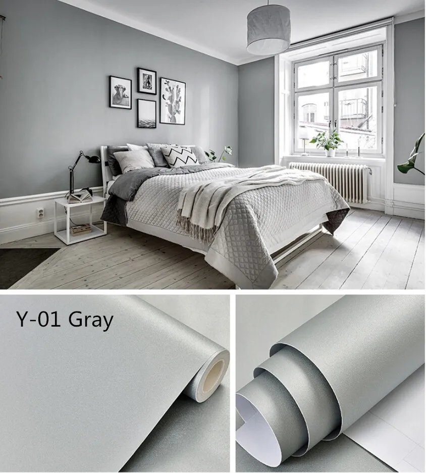 Y-01 Gray Кухня Съемный ПВХ самоклеящаяся фурнитура наклейки кухонный шкаф водонепроницаемый обои настенная декоративная пленка - Цвет: Y-01 Gray
