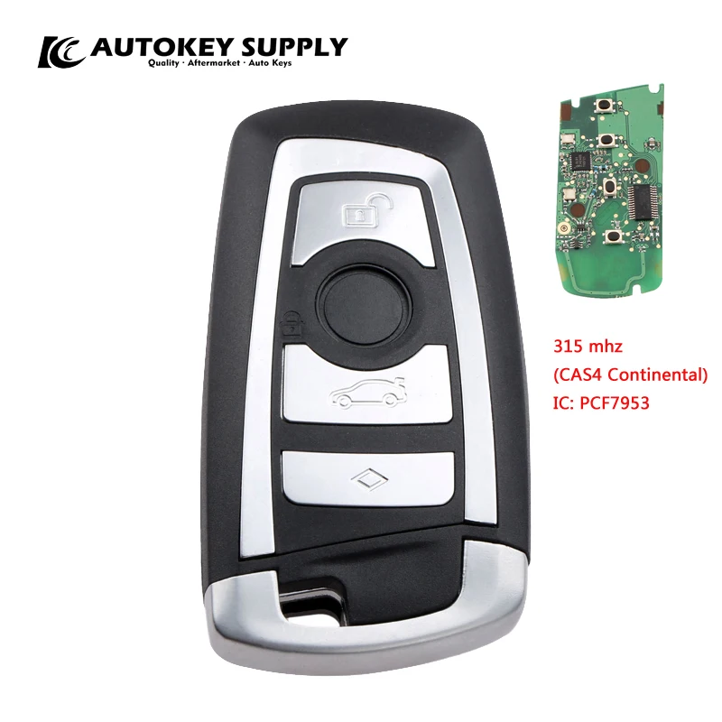 

AUTOKEY SUPPLY car styling CAS4 4 buttons card 315 mhz (CAS4 ) IC: PCF7953 car key AKBMC307